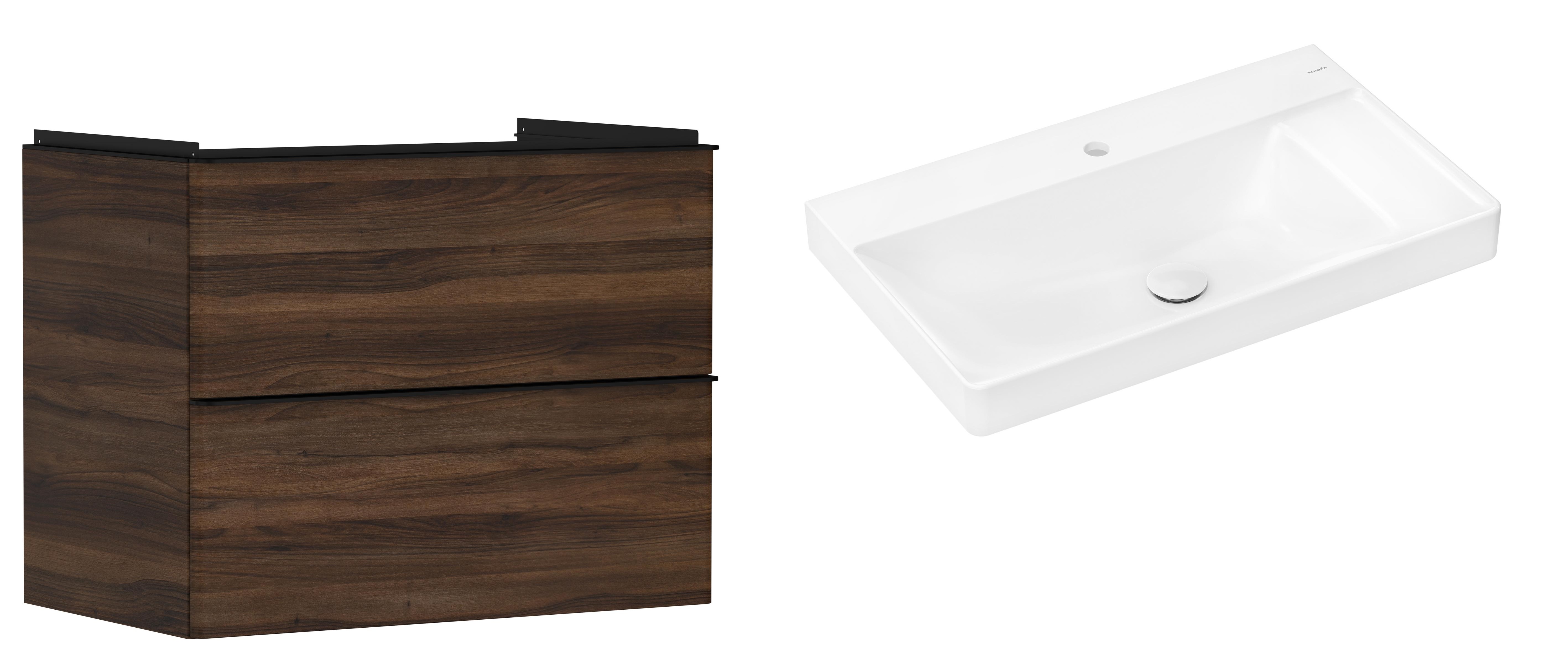 Set Kabinett Hansgrohe Xelu Q 54030670, Waschbecken Hansgrohe Xelu Q 61024450