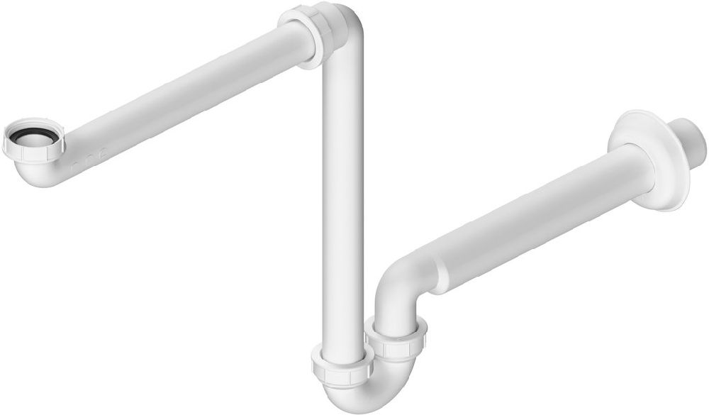 Bruckner Siphon für das Waschbecken Rohr weiß 151.127.0