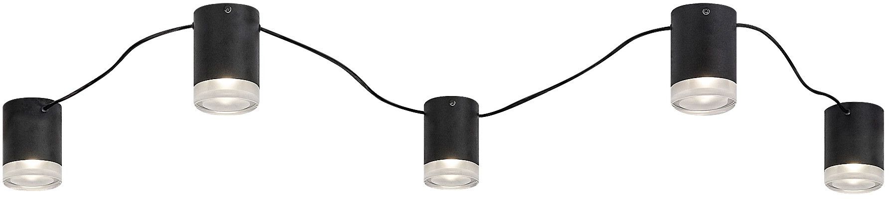 Rabalux Looplab Deckenlampe 5x28 W schwarz 71295