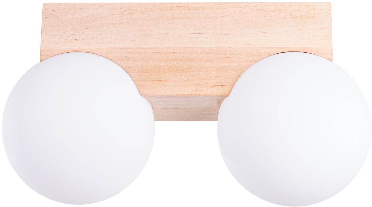 Sollux Lighting Bulbo Deckenlampe 2x8 W weiß-holz SL.1683