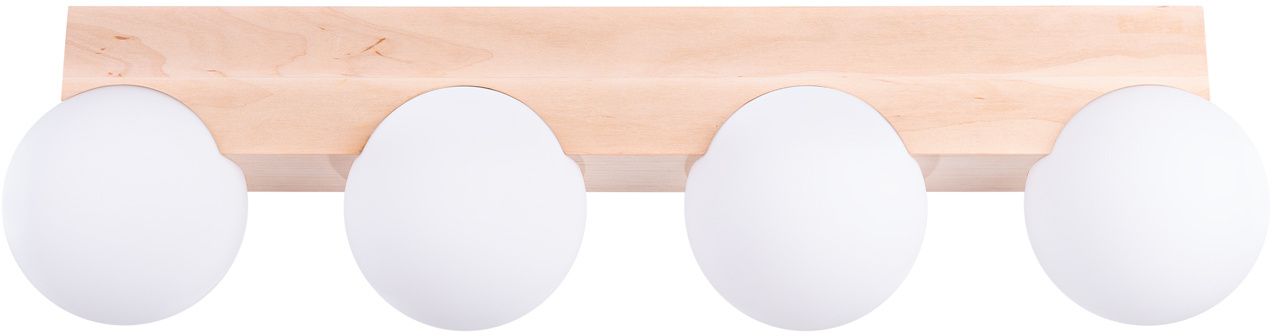 Sollux Lighting Bulbo Deckenlampe 4x8 W weiß-holz SL.1685