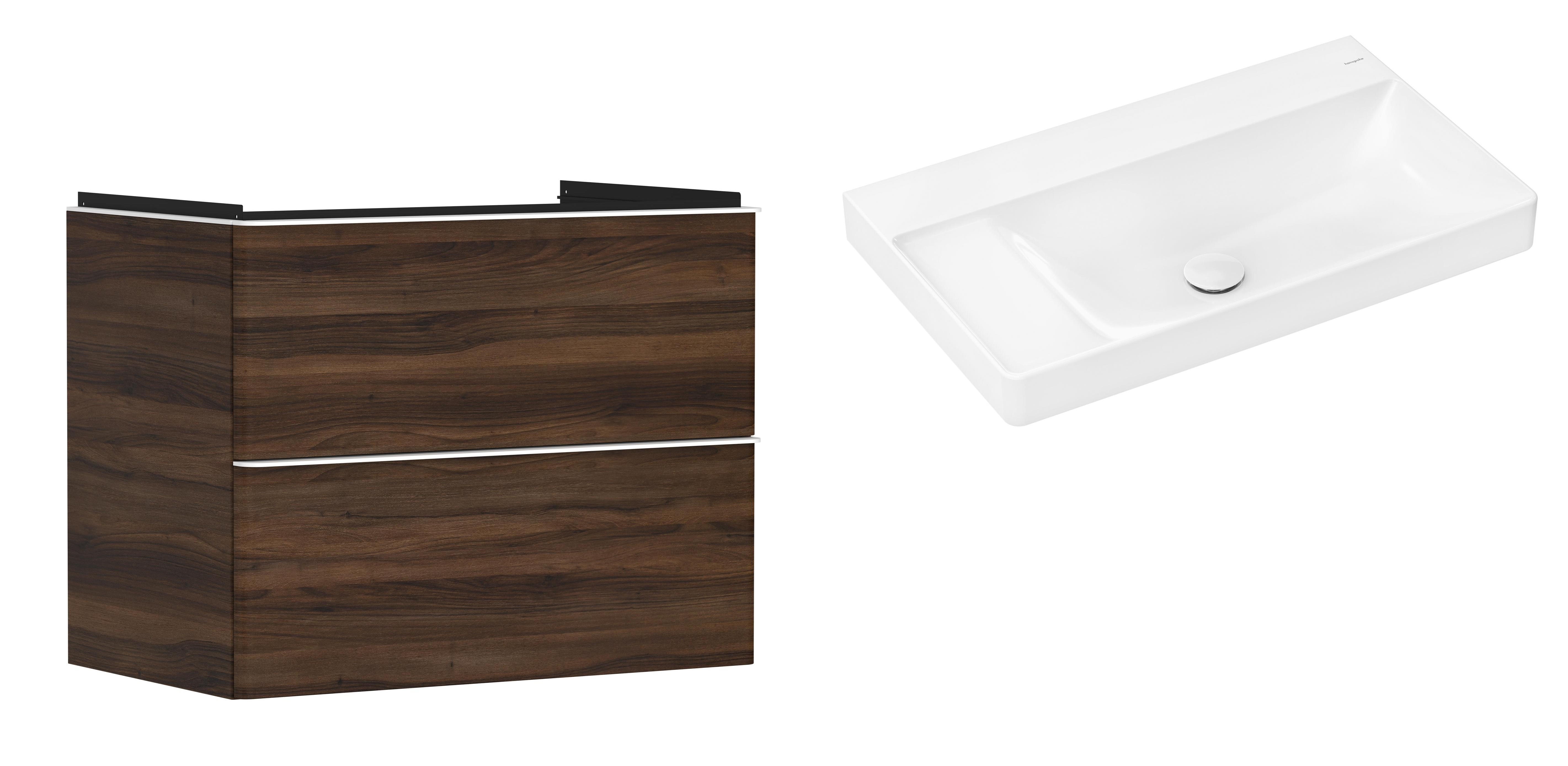 Set Kabinett Hansgrohe Xelu Q 54030700, Waschbecken Hansgrohe Xelu Q 61032450