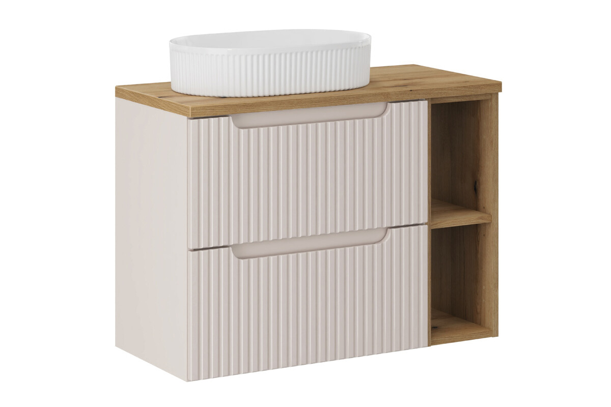 Set Kabinett Comad Nova Cashmere NOVA CASHMERE 82-60-2S, Waschbecken Comad Beyond BEYOND 5 WHITE ( E-6564 ), NOVA OAK 81-20-39, NOVA OAK A 89-80