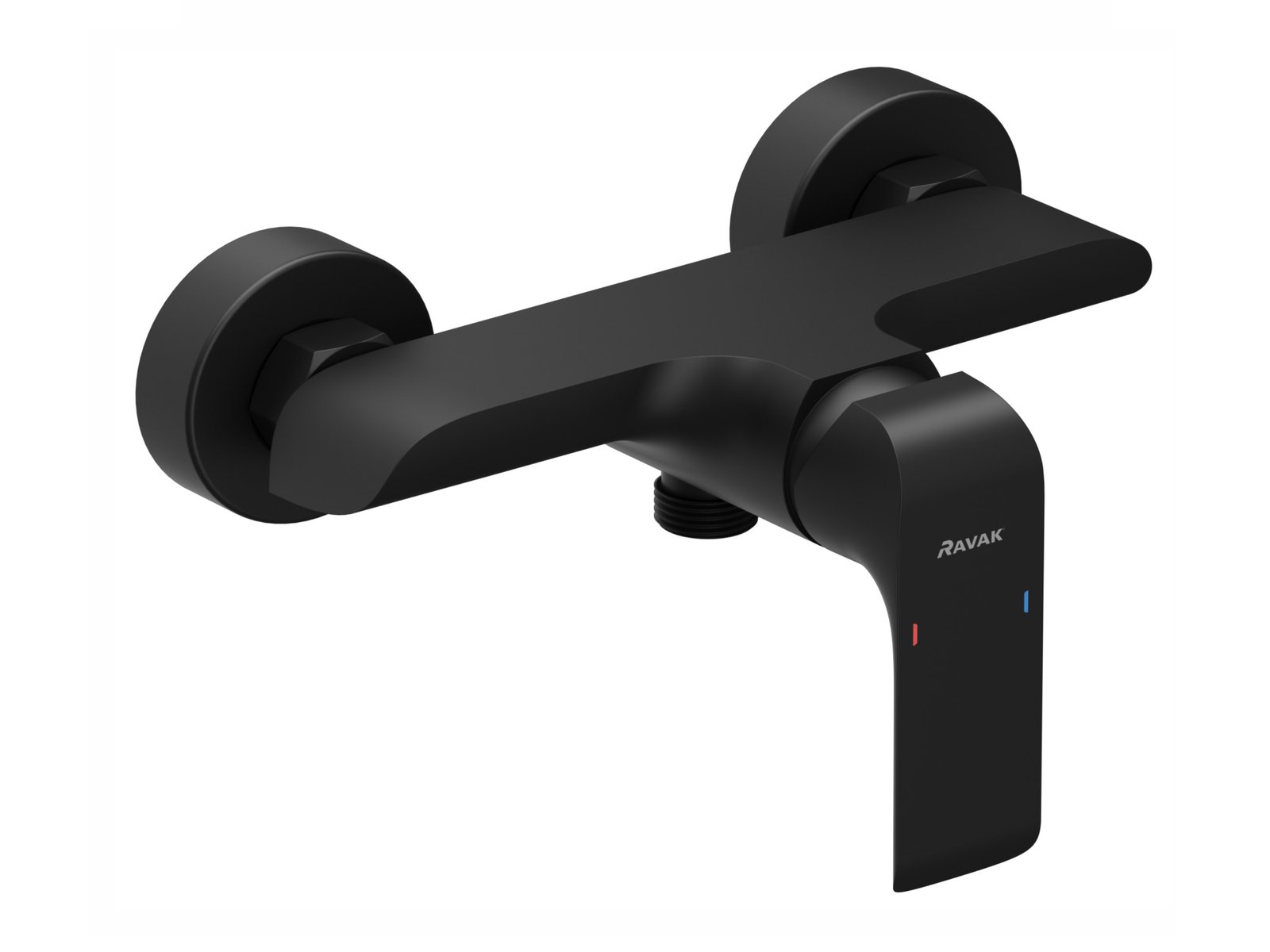 Ravak Flat Duschbatterie Wandmontage schwarz X070177