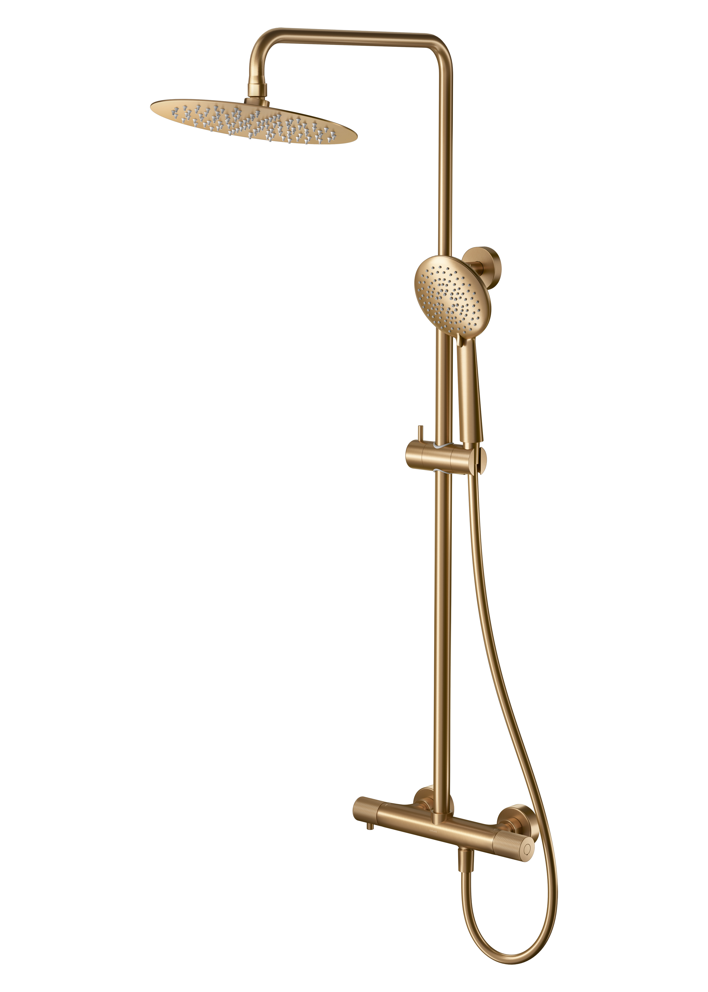 Cersanit Zen Duschset Wandmontage mit Thermostat mit Regenbrause kupfer S951-790