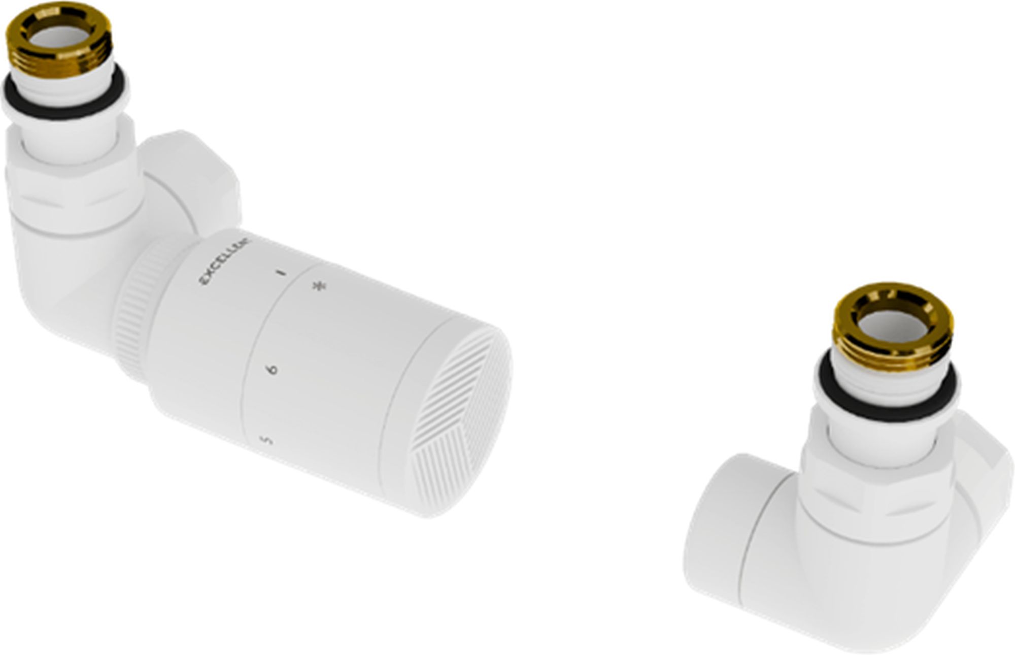 Excellent Caldo Thermostatisches Dreiwegeventil weiß GREX.CA20.L.TT.WH