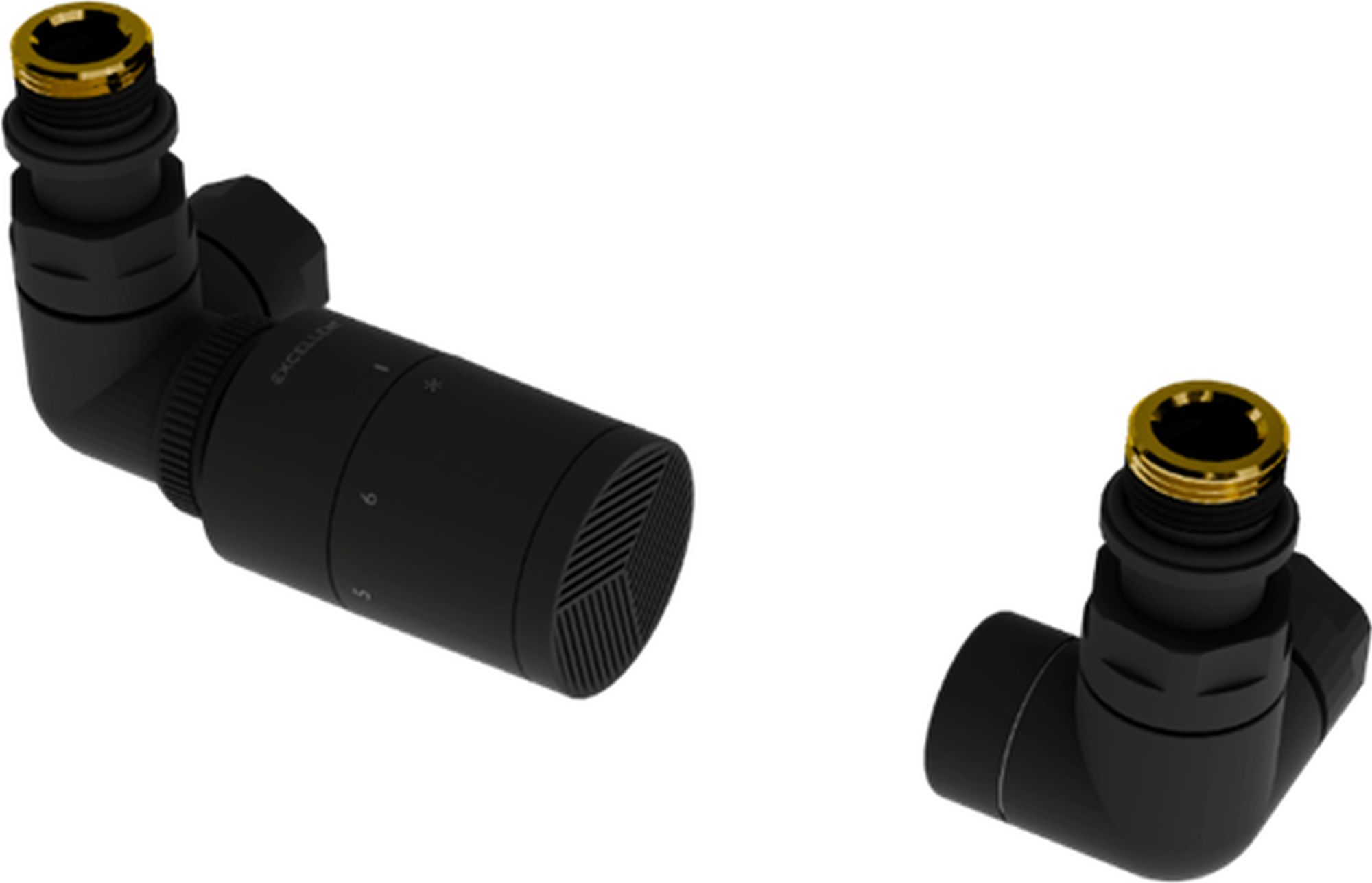 Excellent Caldo Thermostatisches Dreiwegeventil schwarz GREX.CA20.L.TT.BL