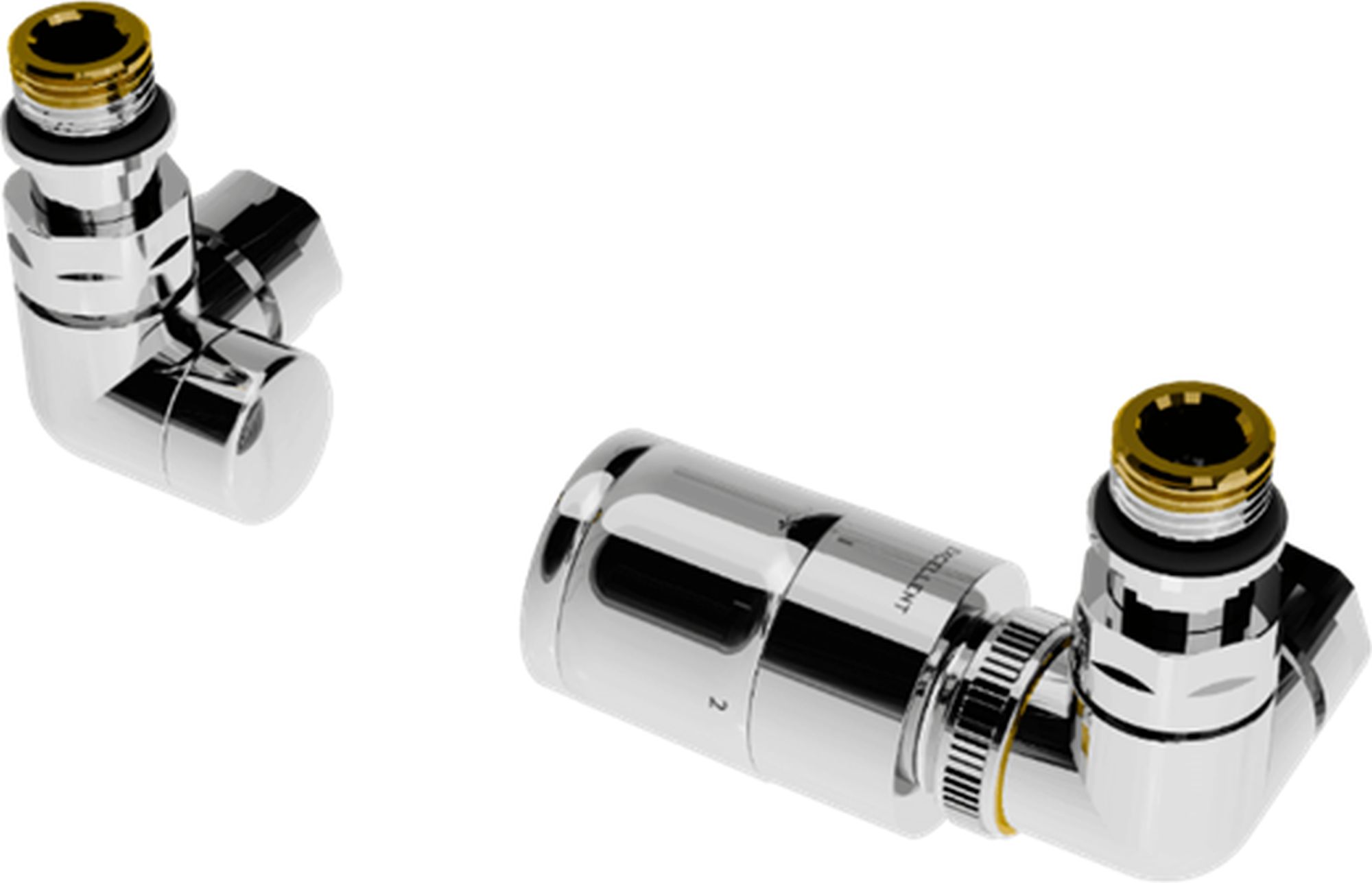 Excellent Caldo Thermostatisches Dreiwegeventil chrom GREX.CA20.P.TT.CR