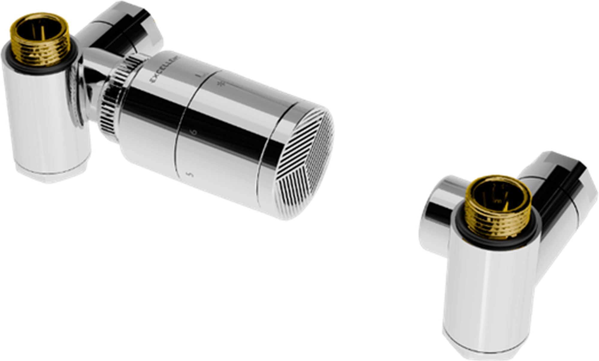 Excellent Caldo Thermostatisches Dreiwegeventil chrom GREX.CA10.L.TTG.CR