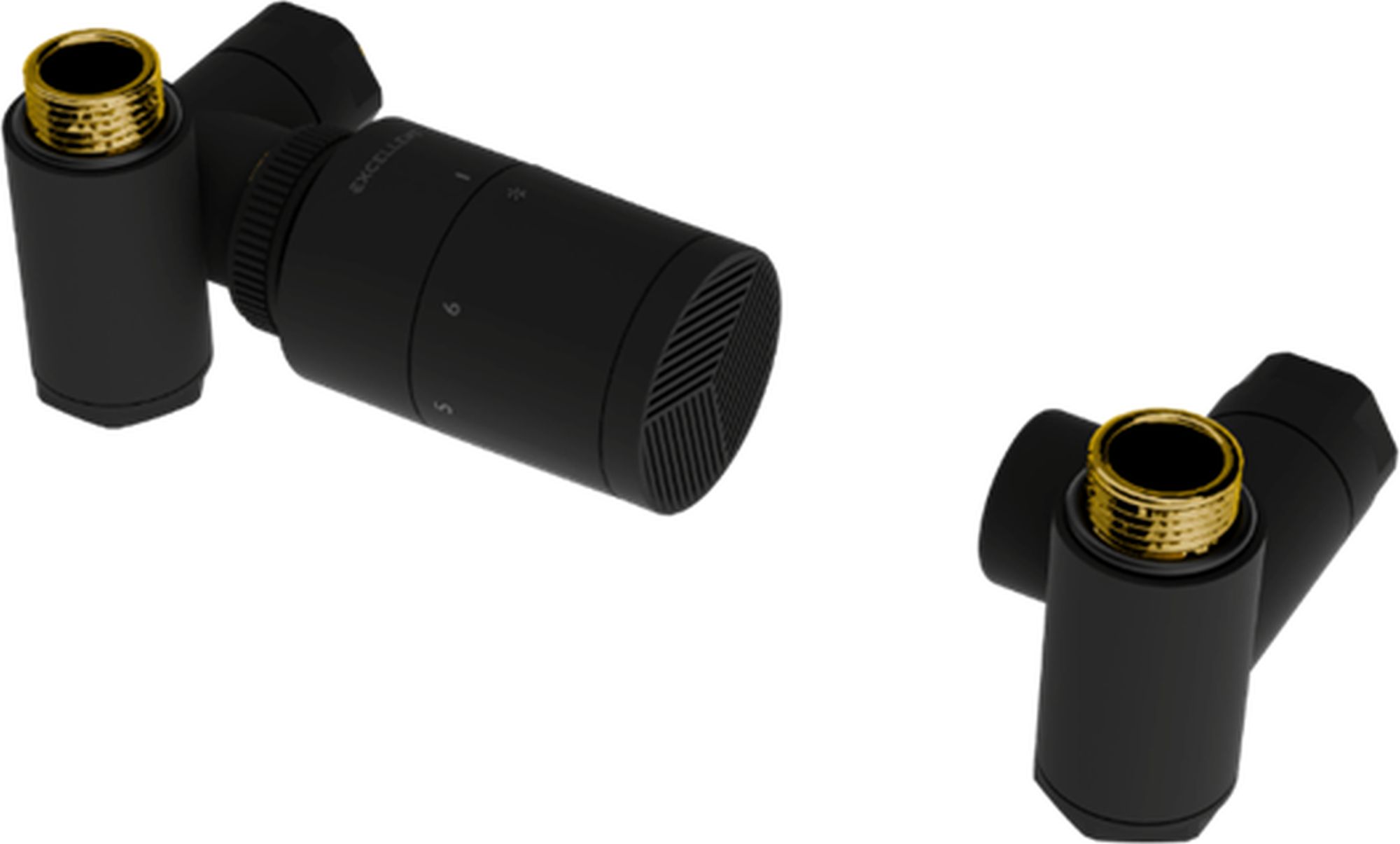 Excellent Caldo Thermostatisches Dreiwegeventil schwarz GREX.CA10.L.TTG.BL