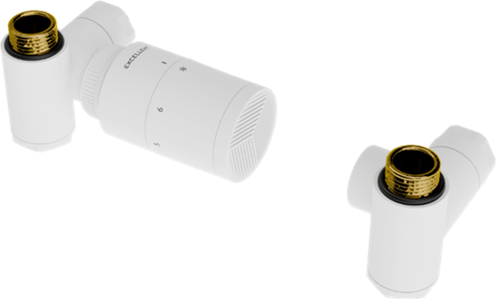 Excellent Caldo Thermostatisches Dreiwegeventil weiß GREX.CA10.L.TTG.WH