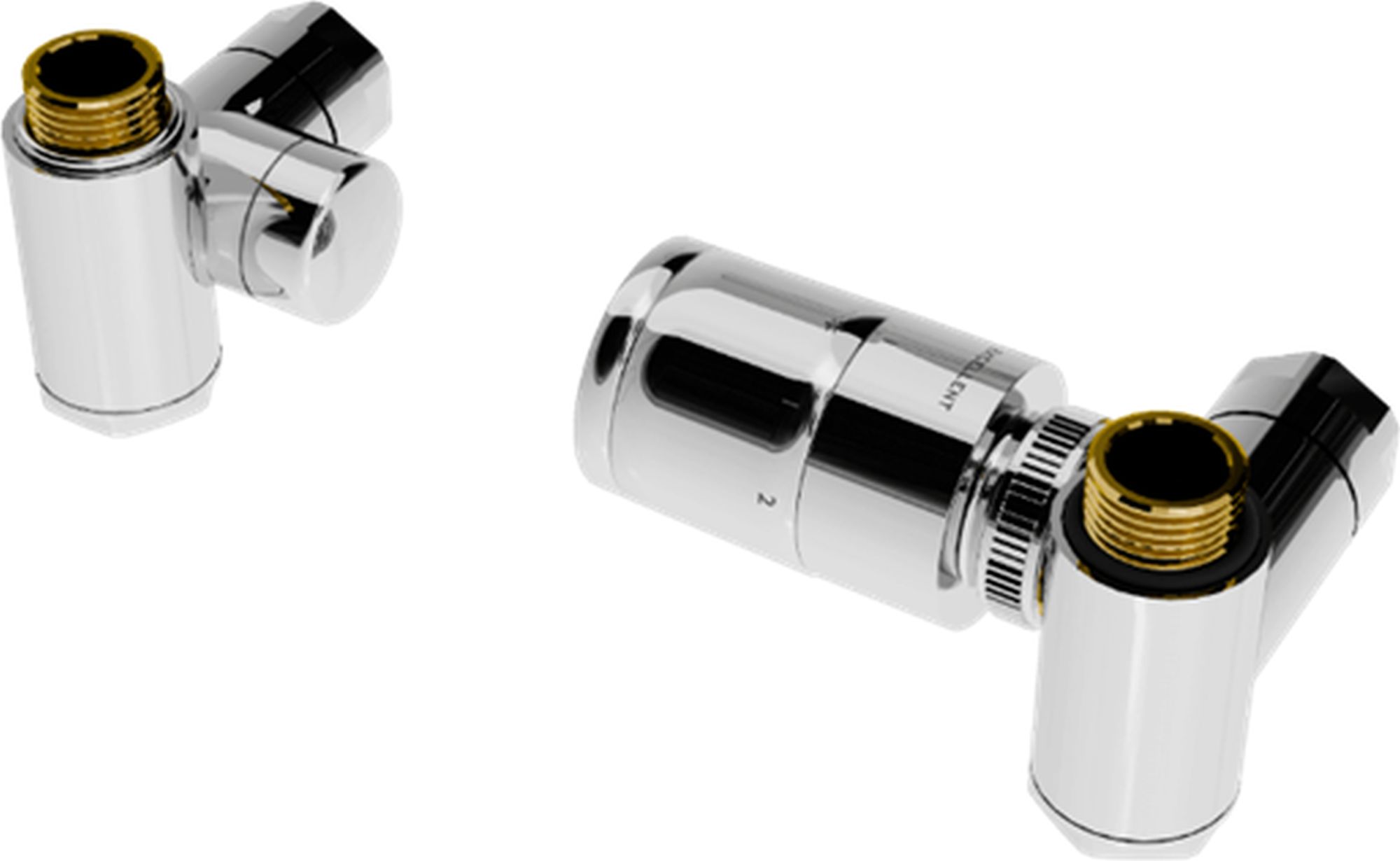 Excellent Caldo Thermostatisches Dreiwegeventil chrom GREX.CA10.P.TTG.CR