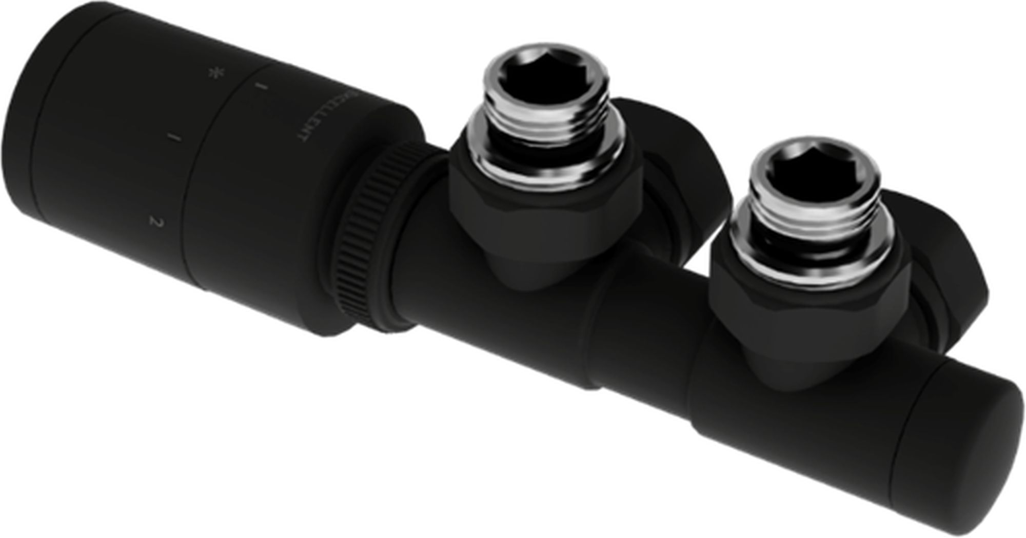 Excellent Caldo Kombiniertes Thermostatventil schwarz GREX.CA50.L.ZT.BL