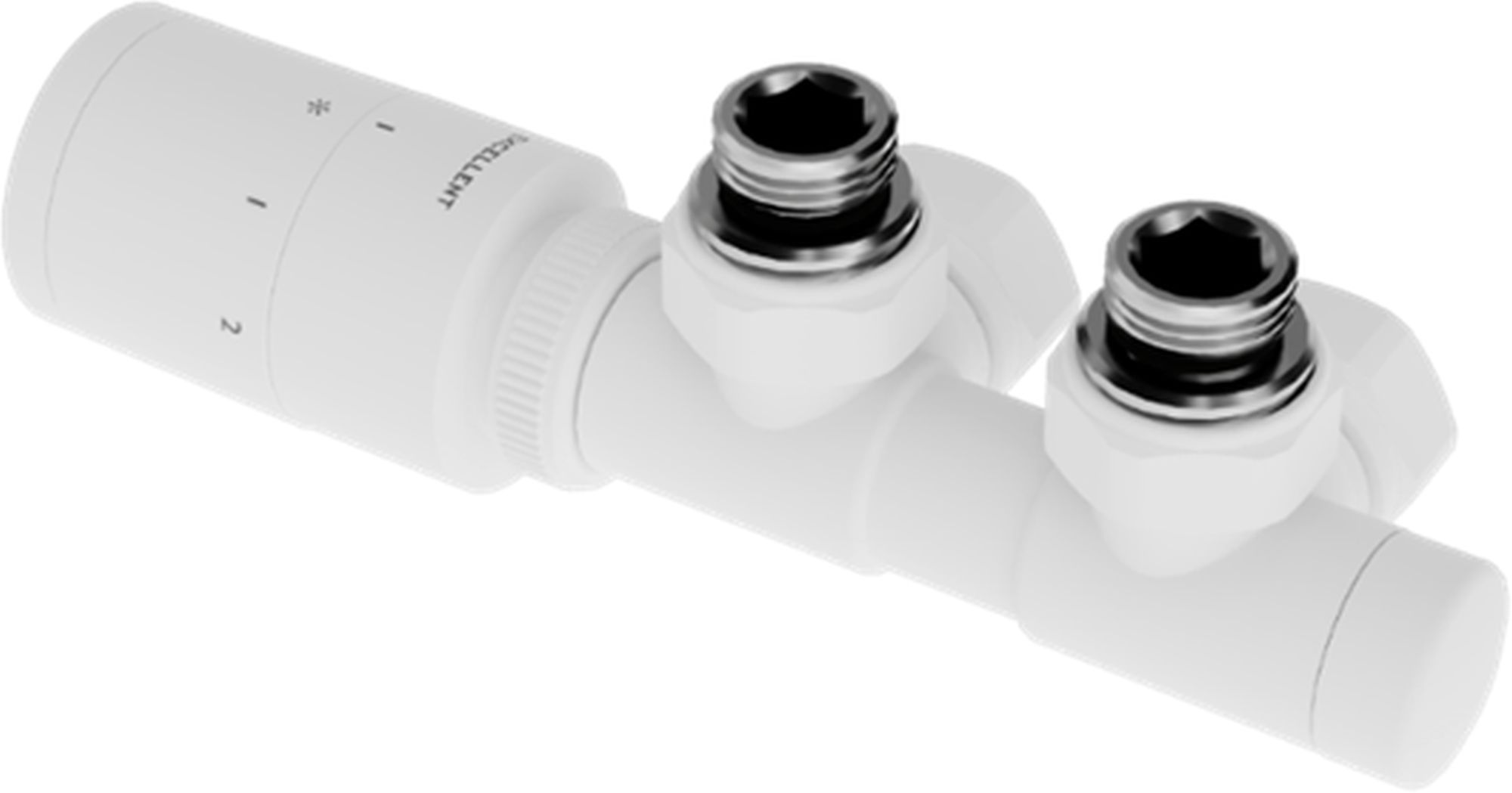 Excellent Caldo Kombiniertes Thermostatventil weiß GREX.CA50.L.ZT.WH