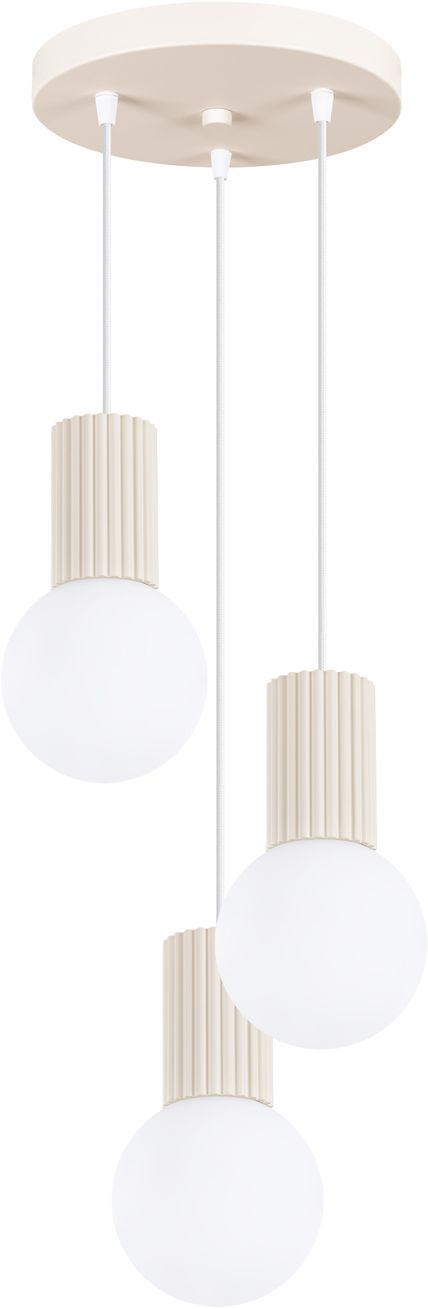 Sollux Lighting Halo Pendelleuchte 3x8 W weiß-beige SL.1720