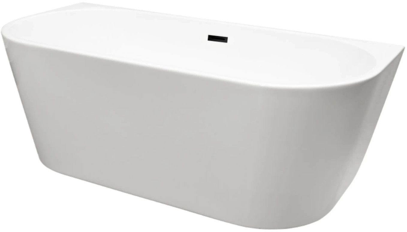 Balneo Viva Wandmontierte Badewanne 160x75 cm oval weiß J0101030102-2
