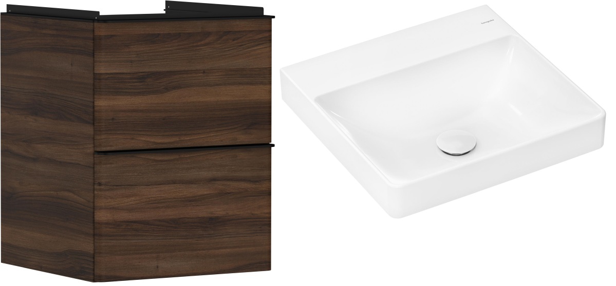 Set Kabinett Hansgrohe Xelu Q 54022670, Waschbecken Hansgrohe Xelu Q 61013450