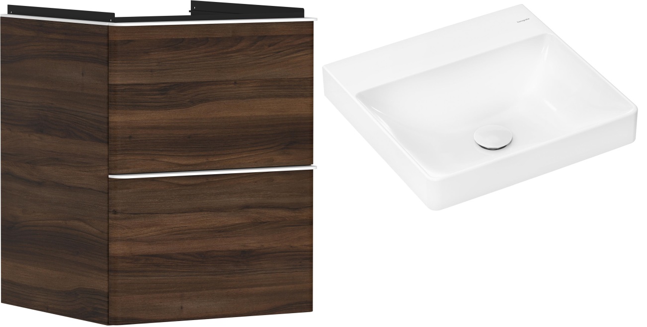 Set Kabinett Hansgrohe Xelu Q 54022700, Waschbecken Hansgrohe Xelu Q 61013450