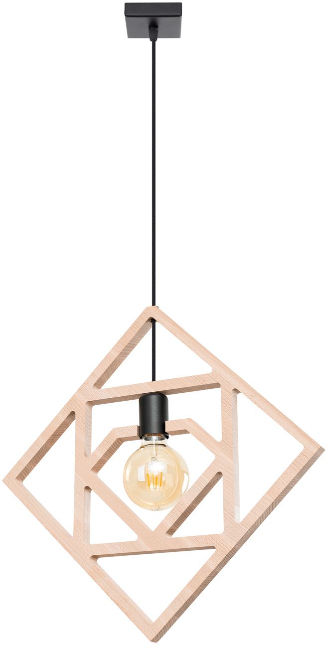 Sollux Lighting Caro Pendelleuchte 1x15 W schwarz-holz SL.1757