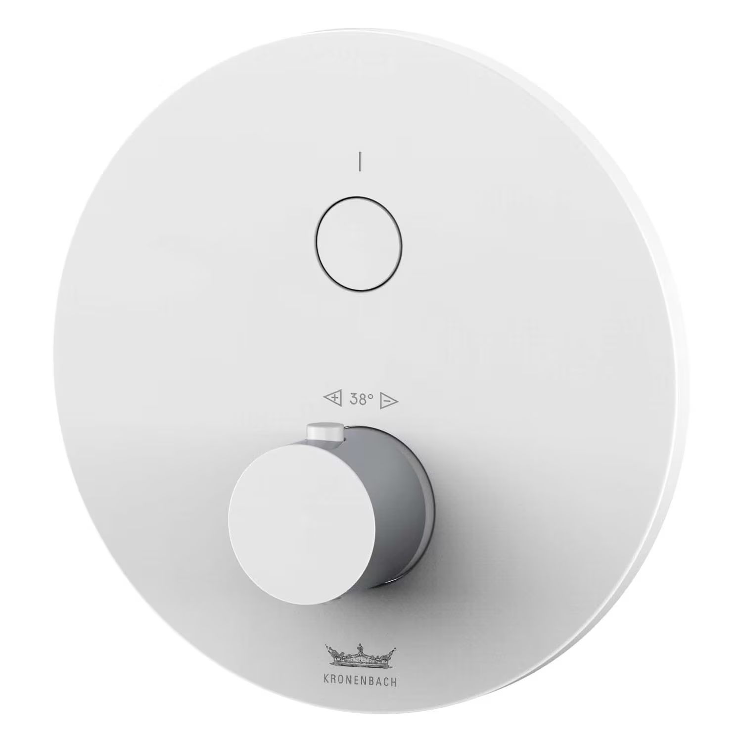 Kronenbach Smart Push Duschbatterie Unterputz mit Thermostat weiß 19044001WM