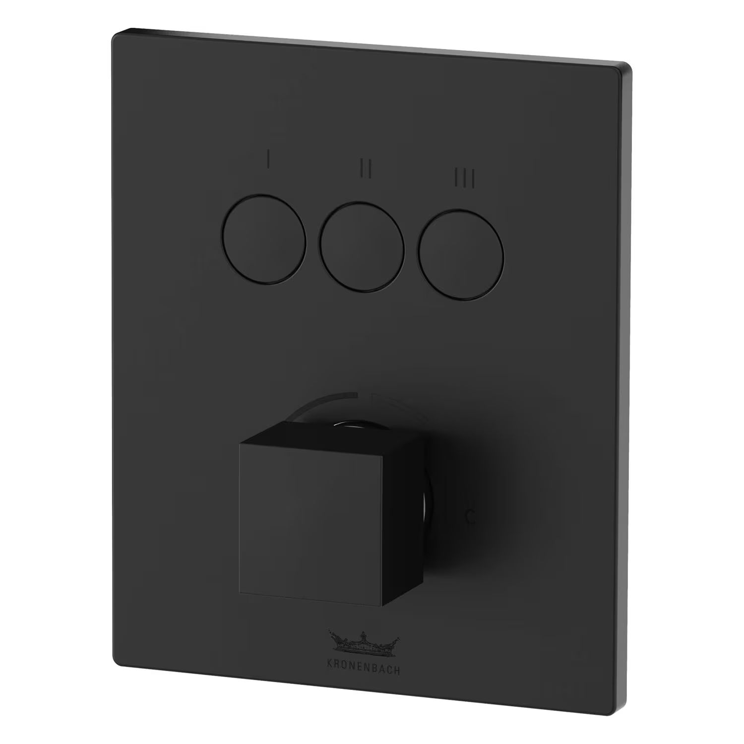 Kronenbach Smart Push Badewannen- und Duscharmatur Unterputz schwarz 19045003SM