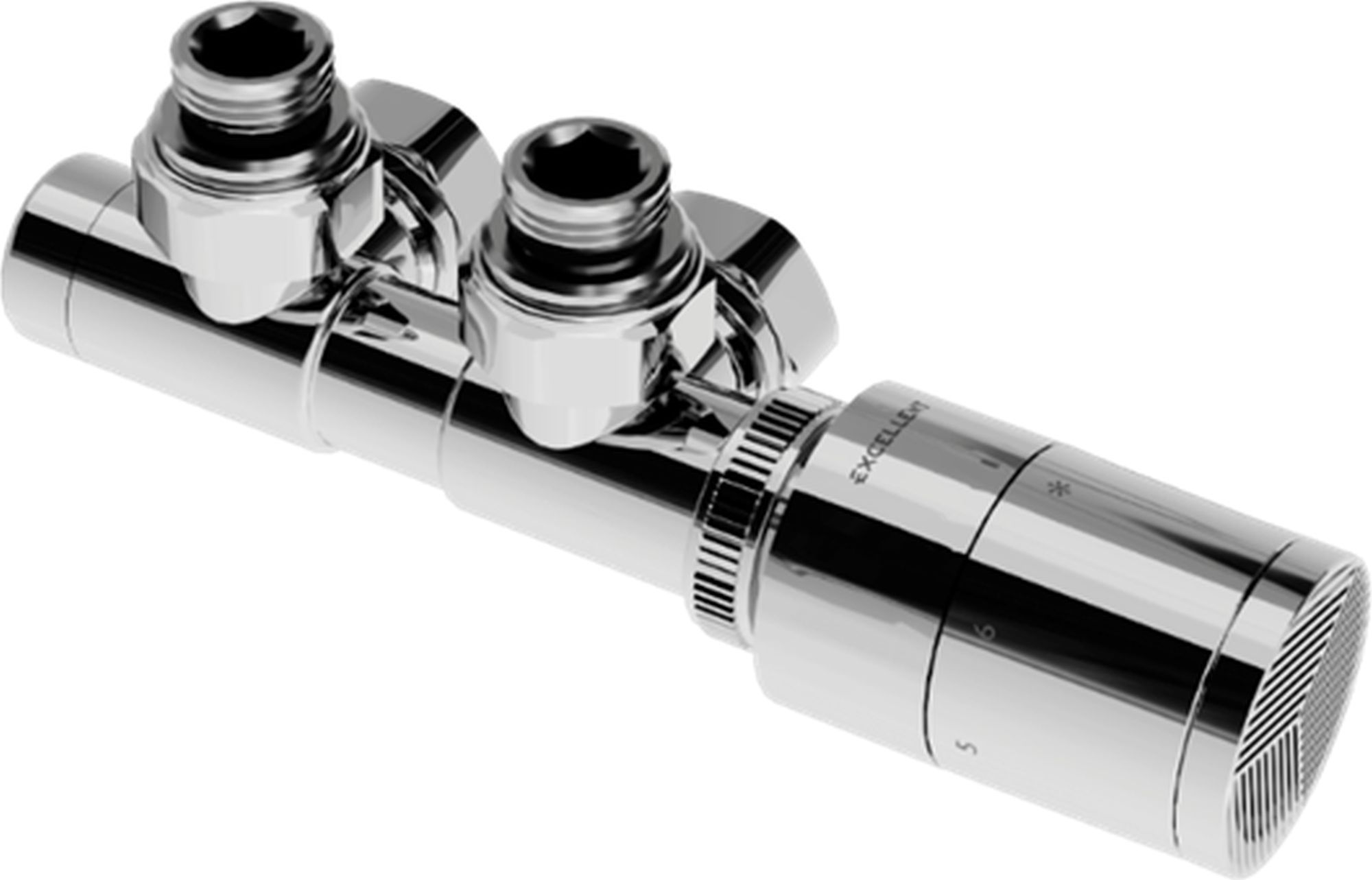 Excellent Caldo Kombiniertes Thermostatventil chrom GREX.CA50.P.ZT.CR