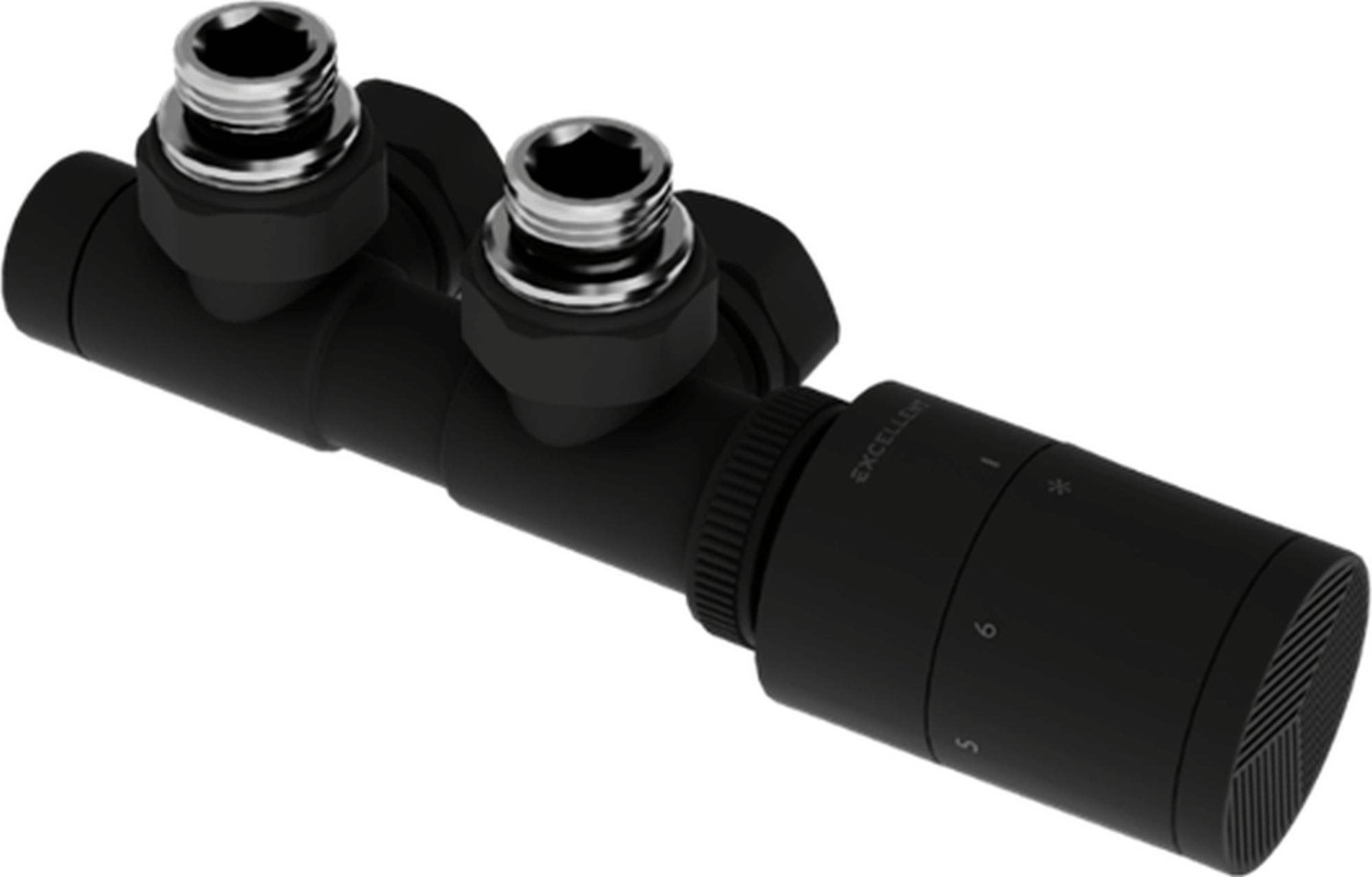 Excellent Caldo Kombiniertes Thermostatventil schwarz GREX.CA50.P.ZT.BL