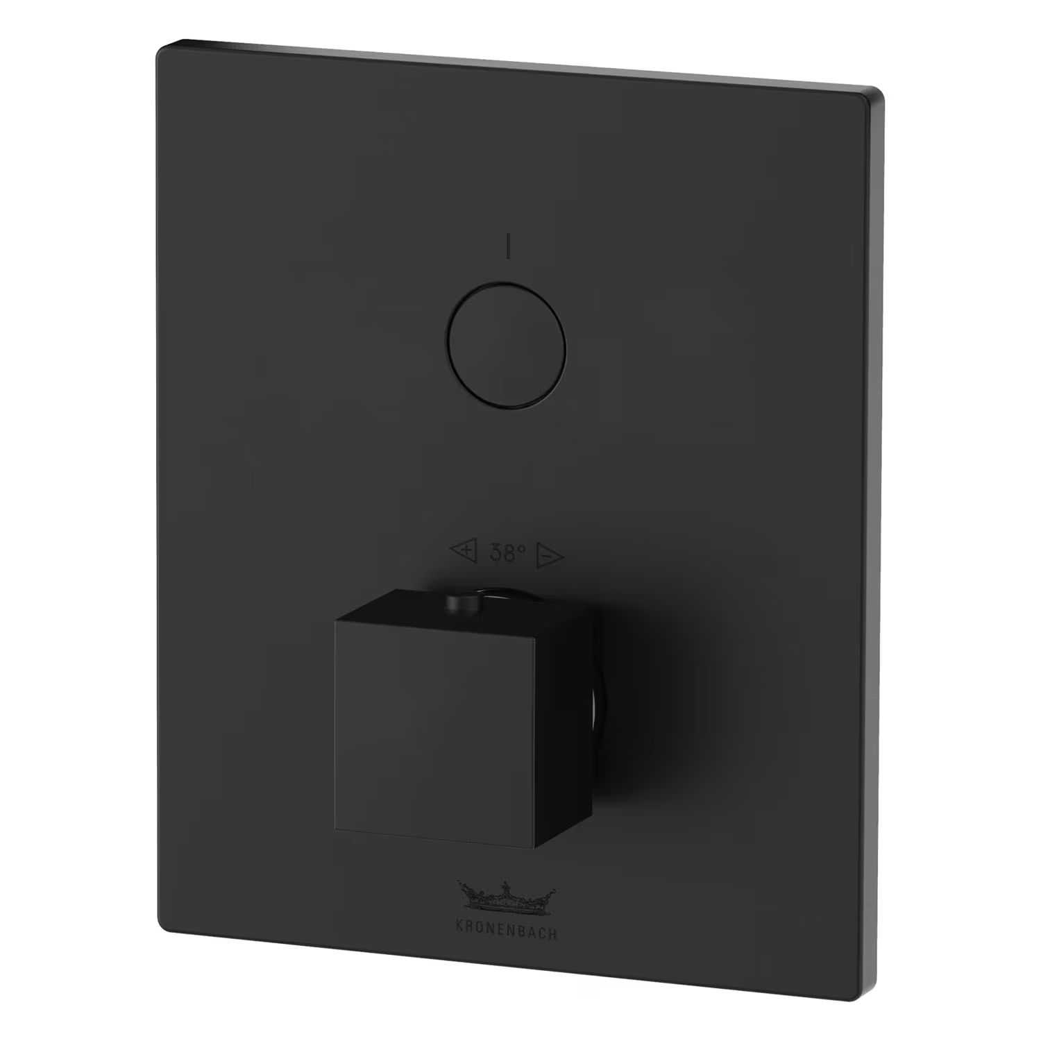 Kronenbach Smart Push Duschbatterie Unterputz mit Thermostat schwarz 19046001SM