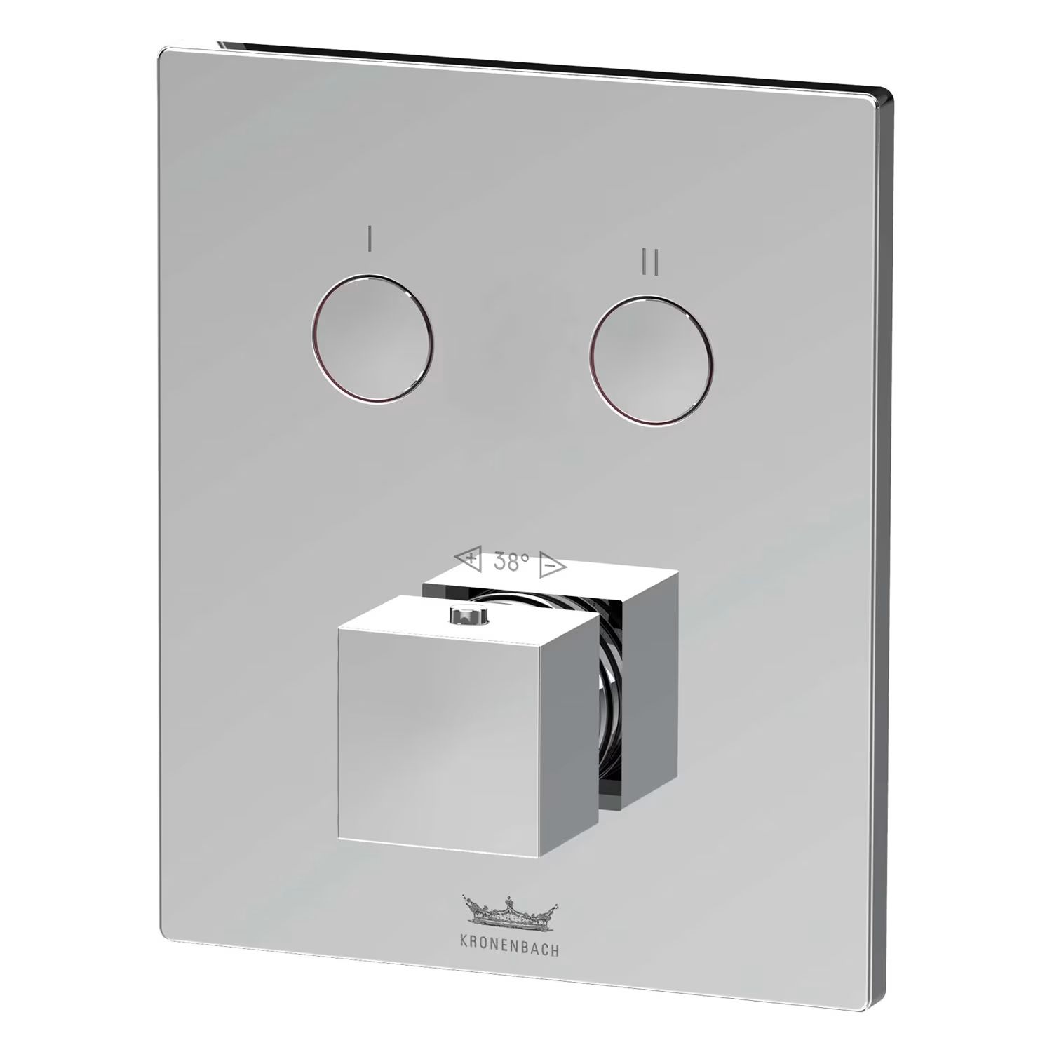 Kronenbach Smart Push Badewannen- und Duscharmatur Unterputz mit Thermostat chrom 19046002CR