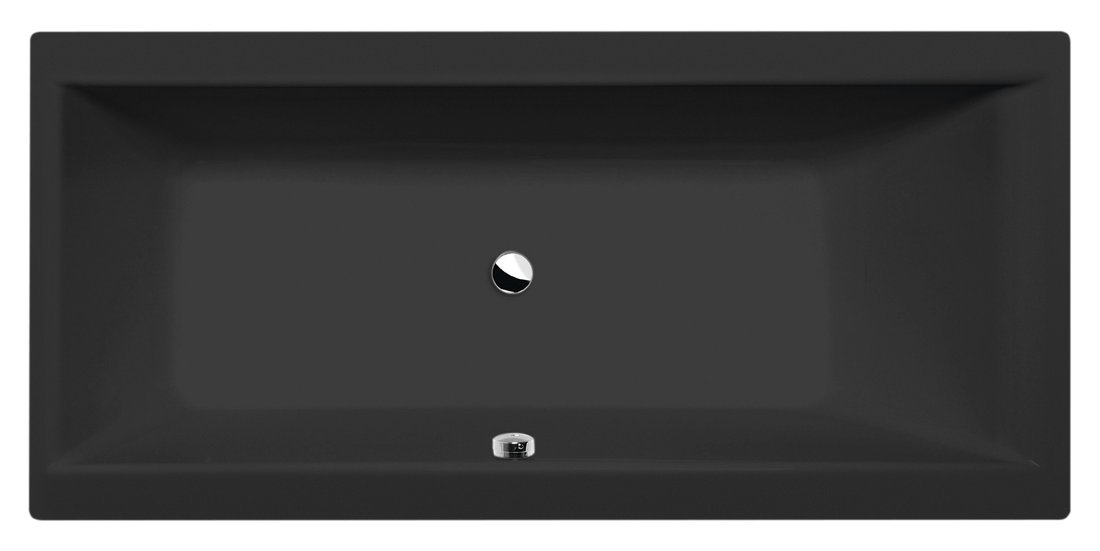 Polysan Cleo Rechteckige Badewanne 160x75 cm schwarz 93611.21