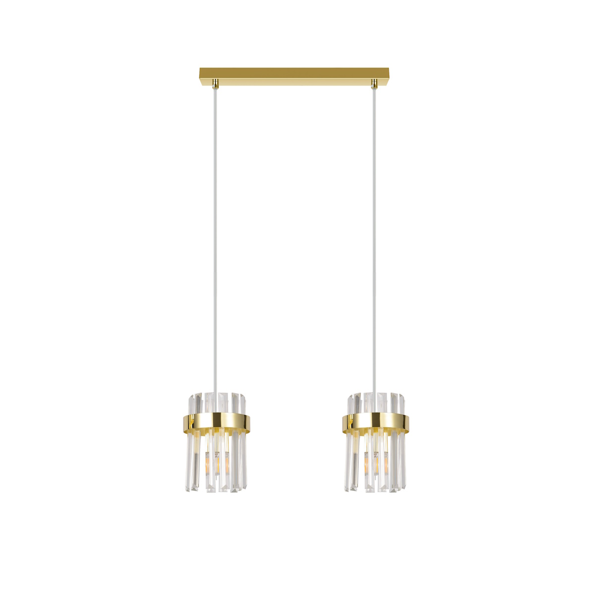 Light Prestige Vetro Pendelleuchte 2x10 W gold LP-2910/2L GD