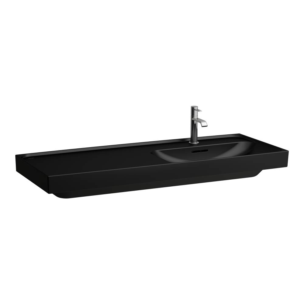 Laufen Meda Waschbecken 120x46 cm rechteckig Möbel schwarz matte H8171197161091
