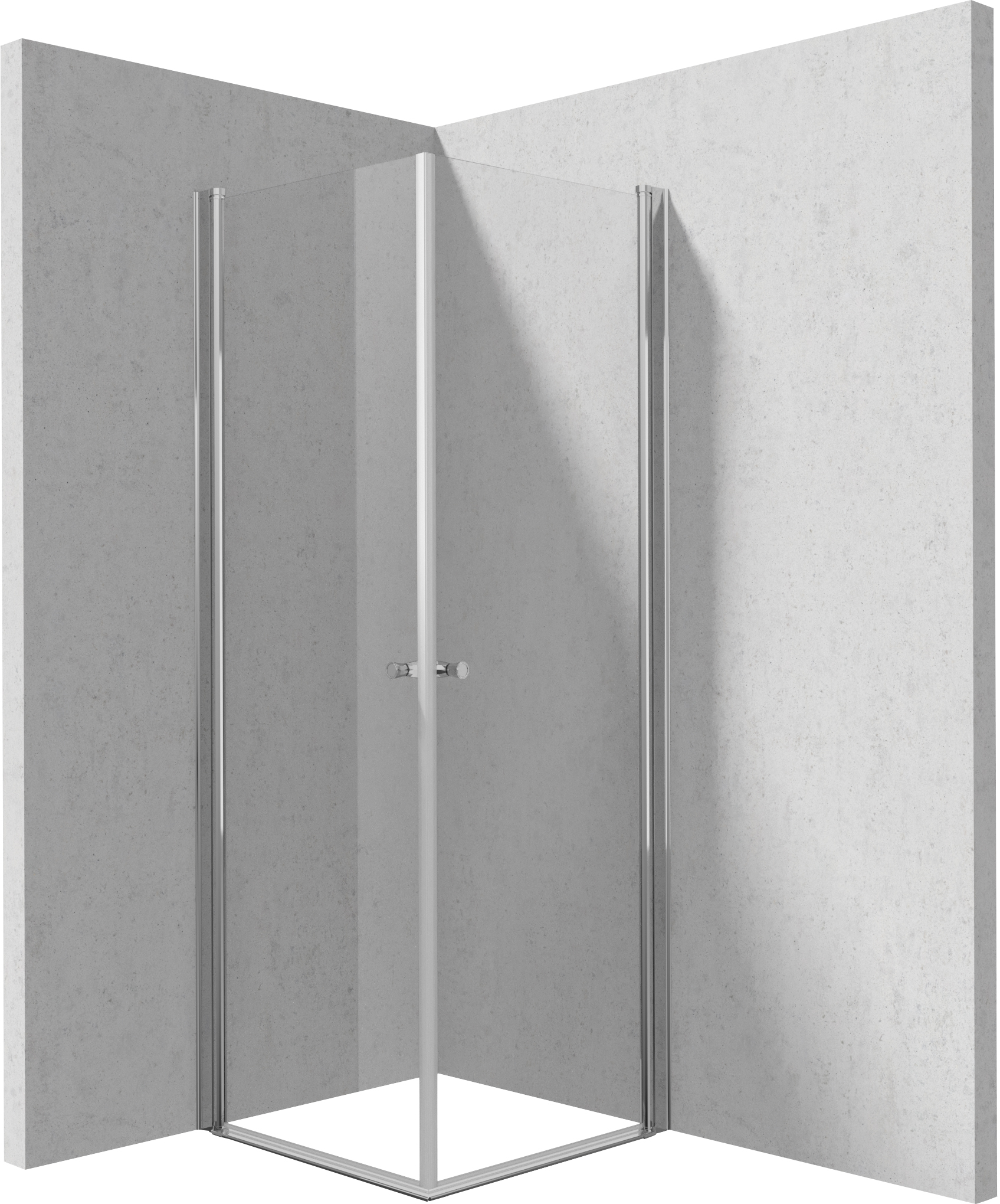 Deante Kerria Plus Dusche 80x80 cm quadratisch chrom Glanz/durchsichtiges Glas KKN0W08W08