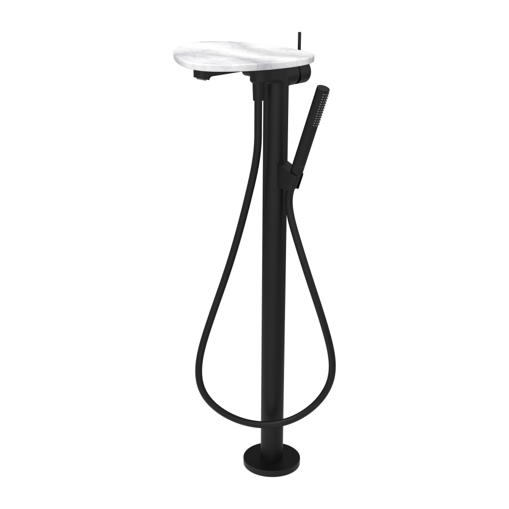 Laufen Ada Badewannen- und Duscharmatur freistehend schwarz-weiß HF506781515060