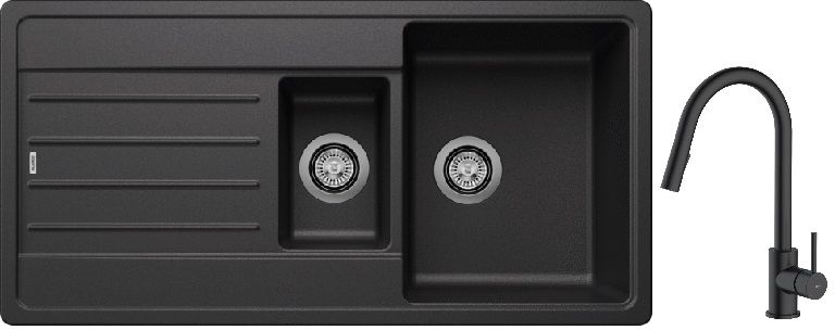 Set Granitspüle Blanco Legra 6 S 522207, Küchenarmatur Oltens Litla 35204300