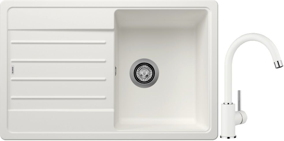 Set Granitspüle Blanco Legra 45 S 522203, Küchenarmatur Blanco Mida 519418