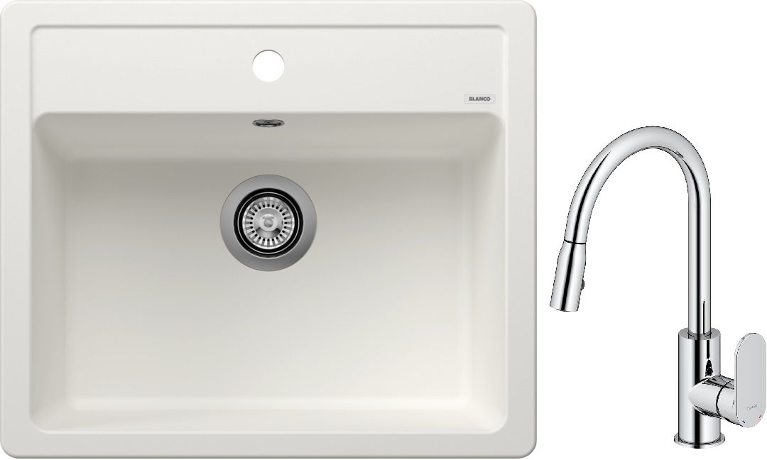 Set Granitspüle Blanco Legra 6 523334, Küchenarmatur Oltens Lista 35202100