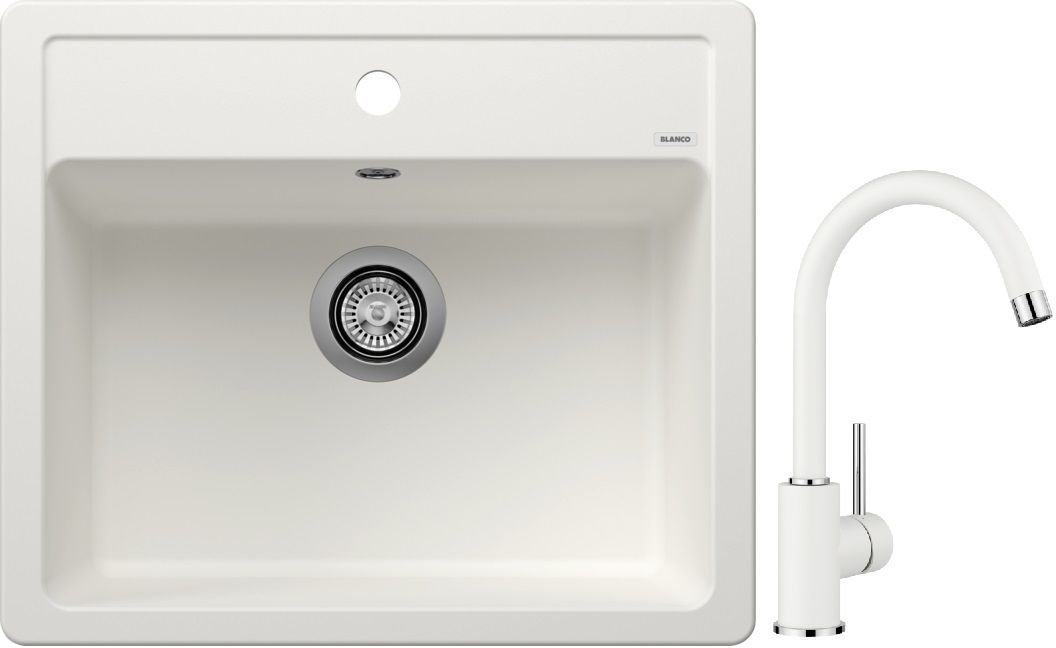 Set Granitspüle Blanco Legra 6 523334, Küchenarmatur Blanco Mida 519418