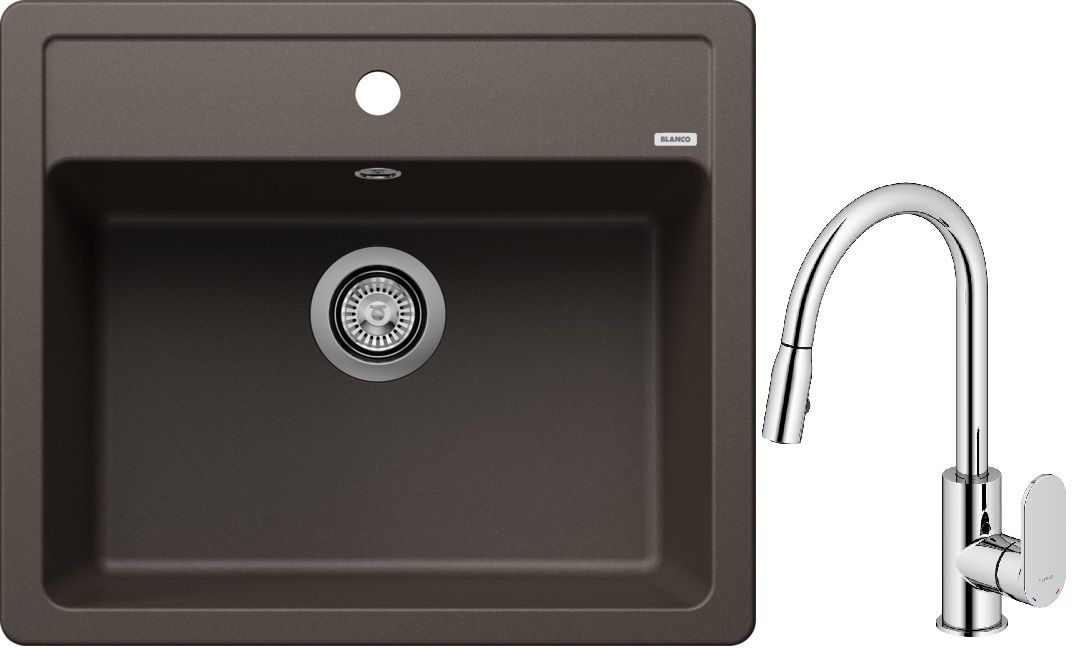 Set Granitspüle Blanco Legra 6 523337, Küchenarmatur Oltens Lista 35202100