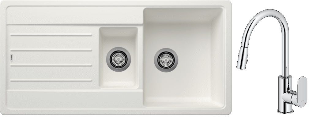 Set Granitspüle Blanco Legra 6 S 522209, Küchenarmatur Oltens Lista 35202100