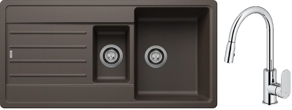 Set Granitspüle Blanco Legra 6 S 522212, Küchenarmatur Oltens Lista 35202100