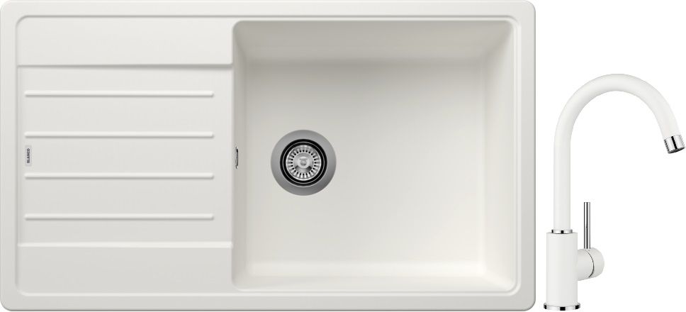 Set Granitspüle Blanco Legra XL 6 S 523328, Küchenarmatur Blanco Mida 519418