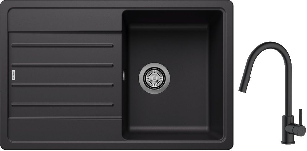 Set Granitspüle Blanco Legra 45 S 526083, Küchenarmatur Oltens Litla 35204300