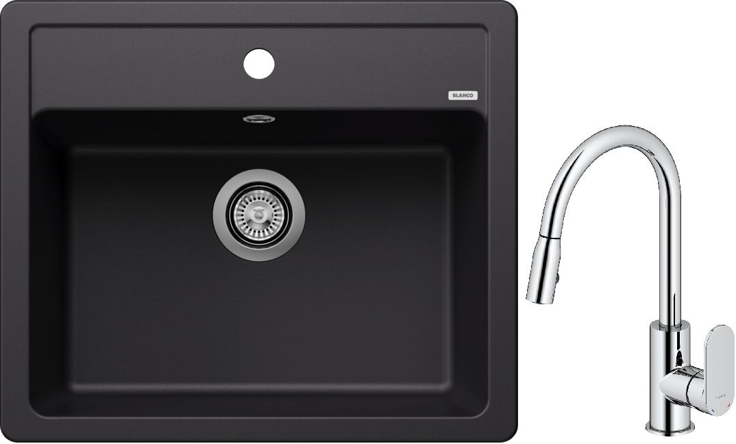 Set Granitspüle Blanco Legra 6 526084, Küchenarmatur Oltens Lista 35202100