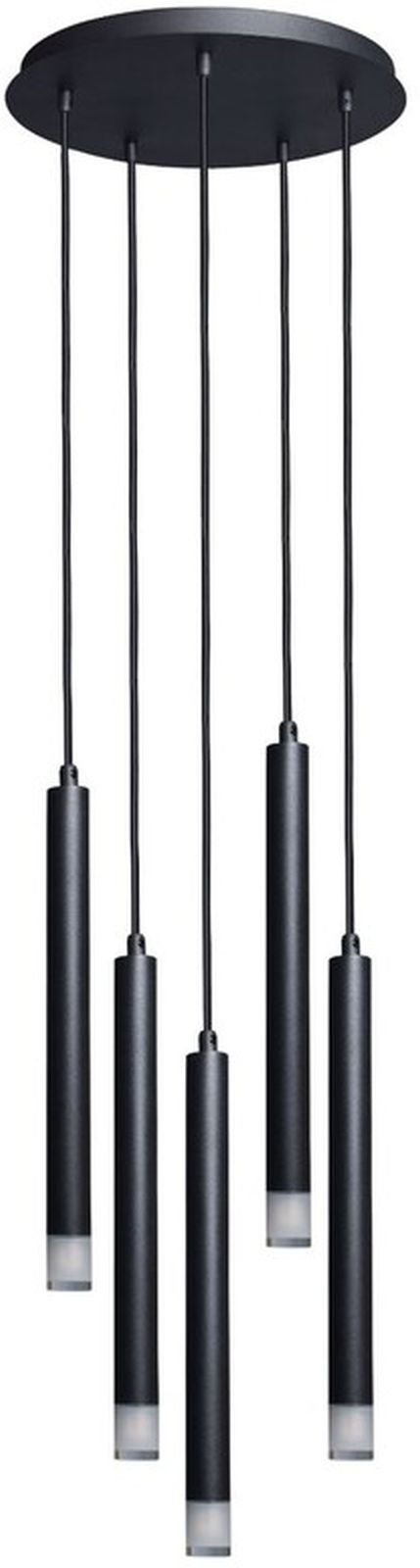 Rabalux Ramira Pendelleuchte 5x5 W schwarz-transparent 72360