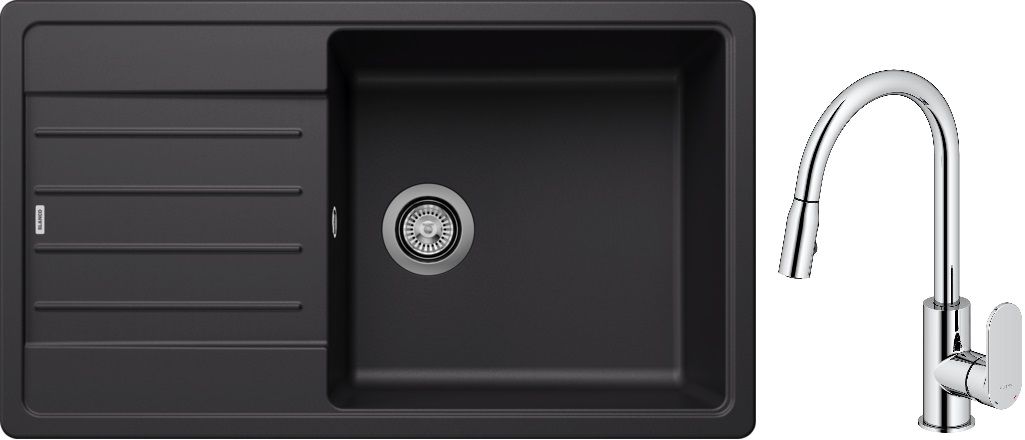 Set Granitspüle Blanco Legra XL 6 S 526087, Küchenarmatur Oltens Lista 35202100