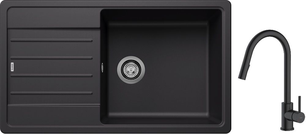 Set Granitspüle Blanco Legra XL 6 S 526087, Küchenarmatur Oltens Litla 35204300
