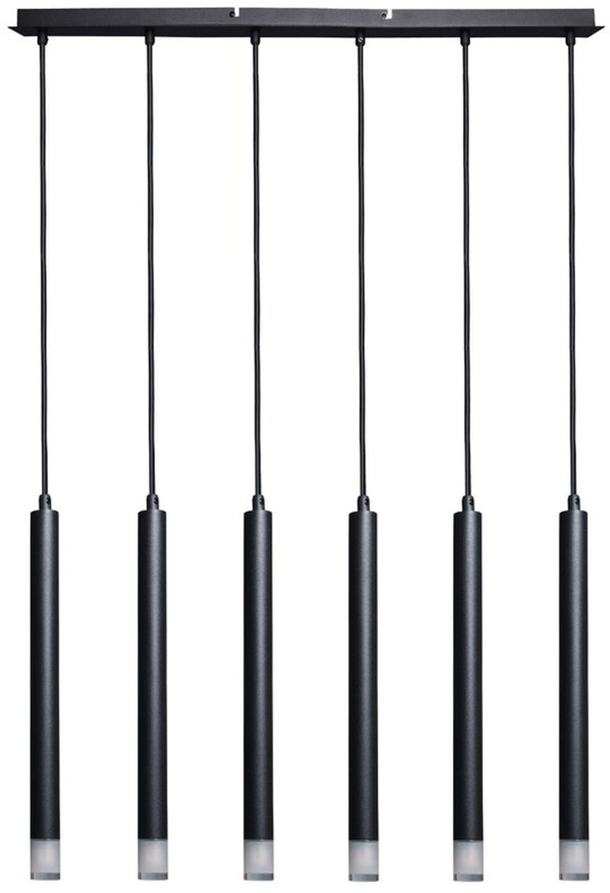 Rabalux Ramira Pendelleuchte 6x5 W schwarz-transparent 72362