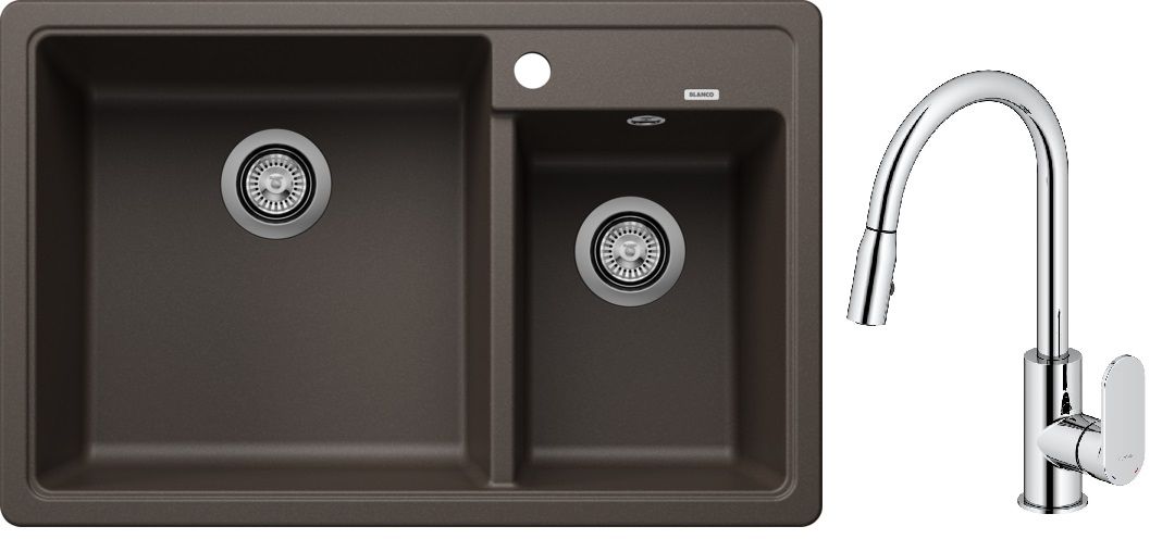 Set Granitspüle Blanco Legra 8 526229, Küchenarmatur Oltens Lista 35202100