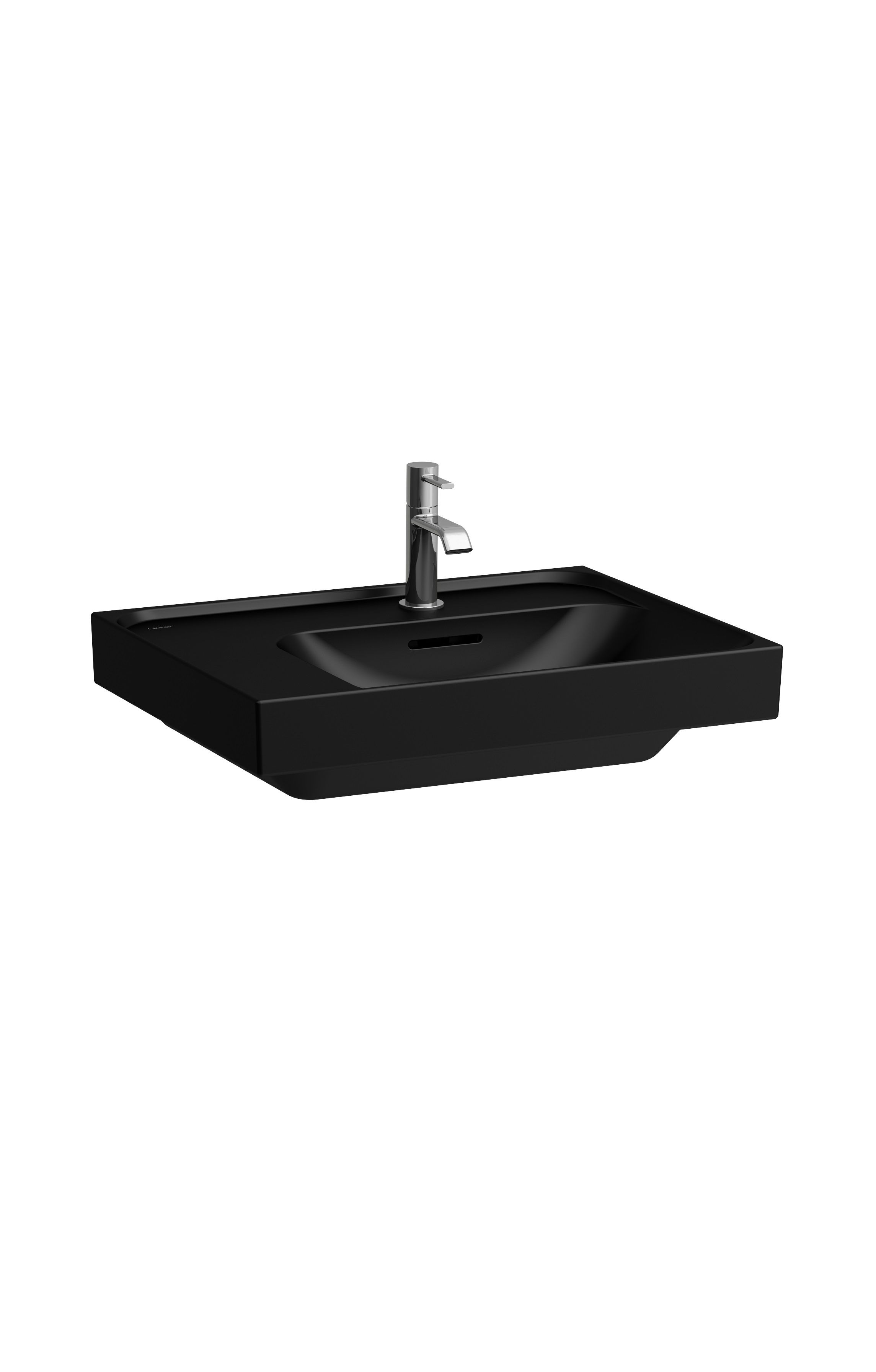 Laufen Meda Waschbecken 60x46 cm rechteckig Möbel schwarz H8171127161041
